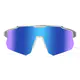 Rectangle Iridescent Blue Cycling Sunglasses