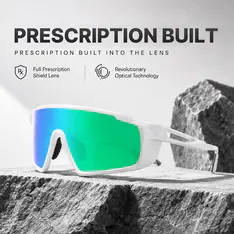 Photochromic Iridescent Green Sport Eyeglasses