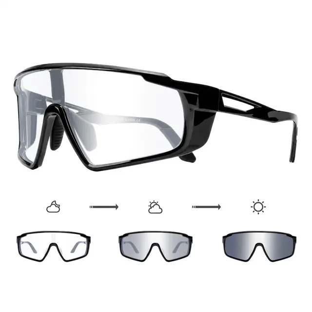 Photochromic Gray/Mirror Sport Eyeglasses