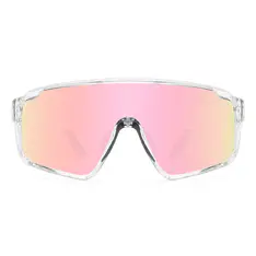 Photochromic Iridescent Pink Cycling Eyeglasses