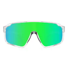 Photochromic Iridescent Green Cycling Eyeglasses