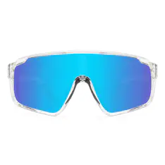 Photochromic Iridescent Blue Cycling Eyeglasses