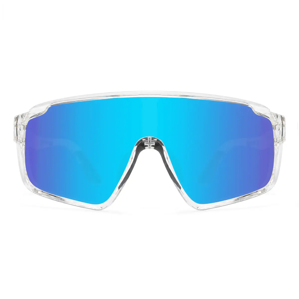 Photochromic Iridescent Blue Cycling Eyeglasses