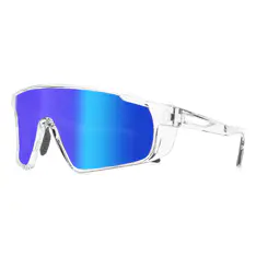 Photochromic Iridescent Blue Cycling Eyeglasses