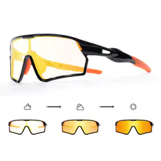 Photochromic Iridescent Gold Cycling Eyeglasses