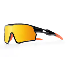 Photochromic Iridescent Gold Cycling Eyeglasses