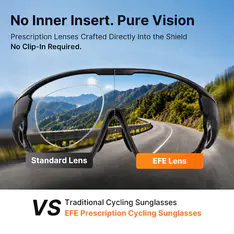 Photochromic Iridescent Blue Cycling Eyeglasses