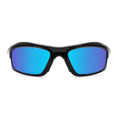 Photochromic Iridescent Blue Cycling Eyeglasses