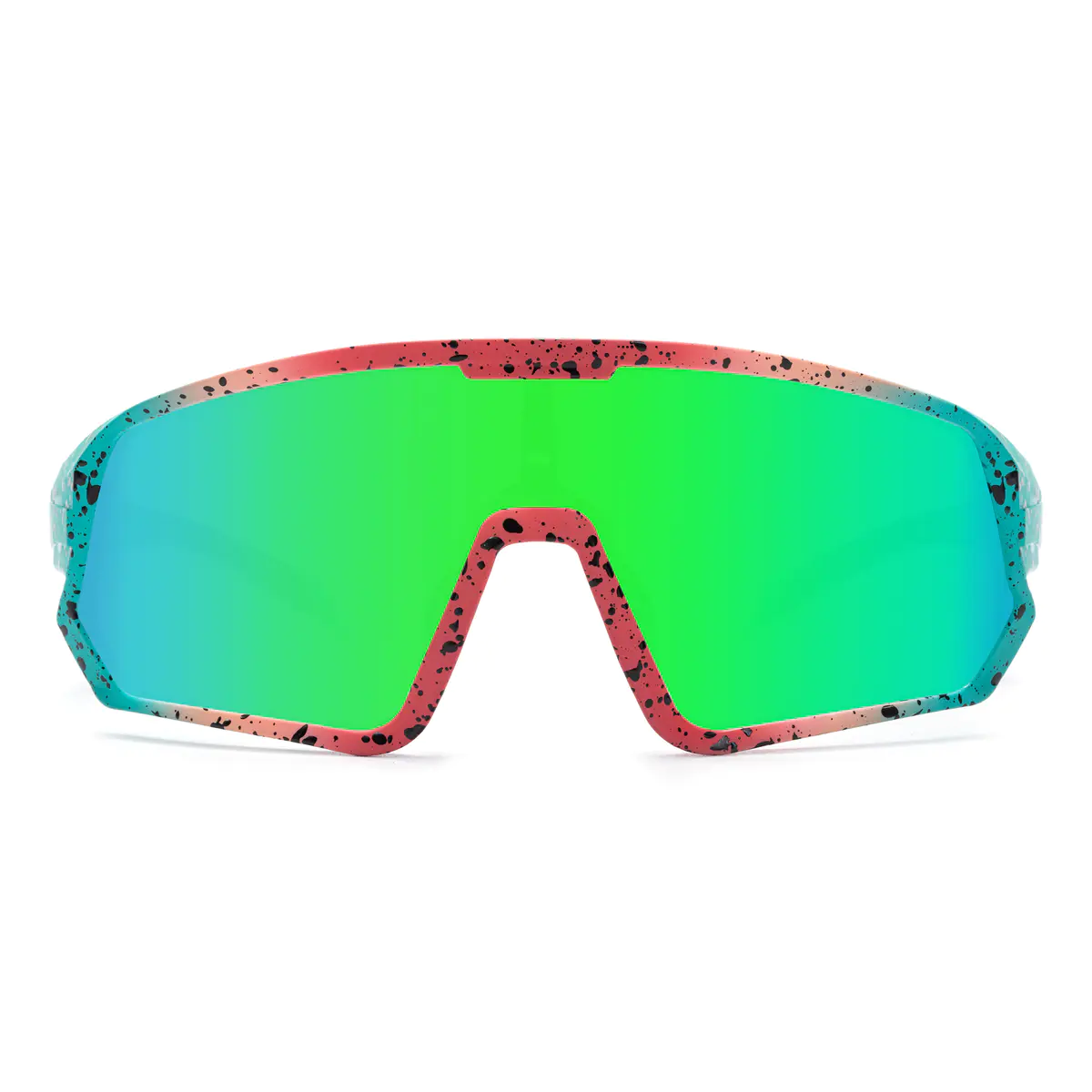 Photochromic Iridescent Green Cycling Eyeglasses