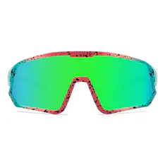 Photochromic Iridescent Green Cycling Eyeglasses