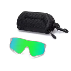 Photochromic Iridescent Green Cycling Eyeglasses