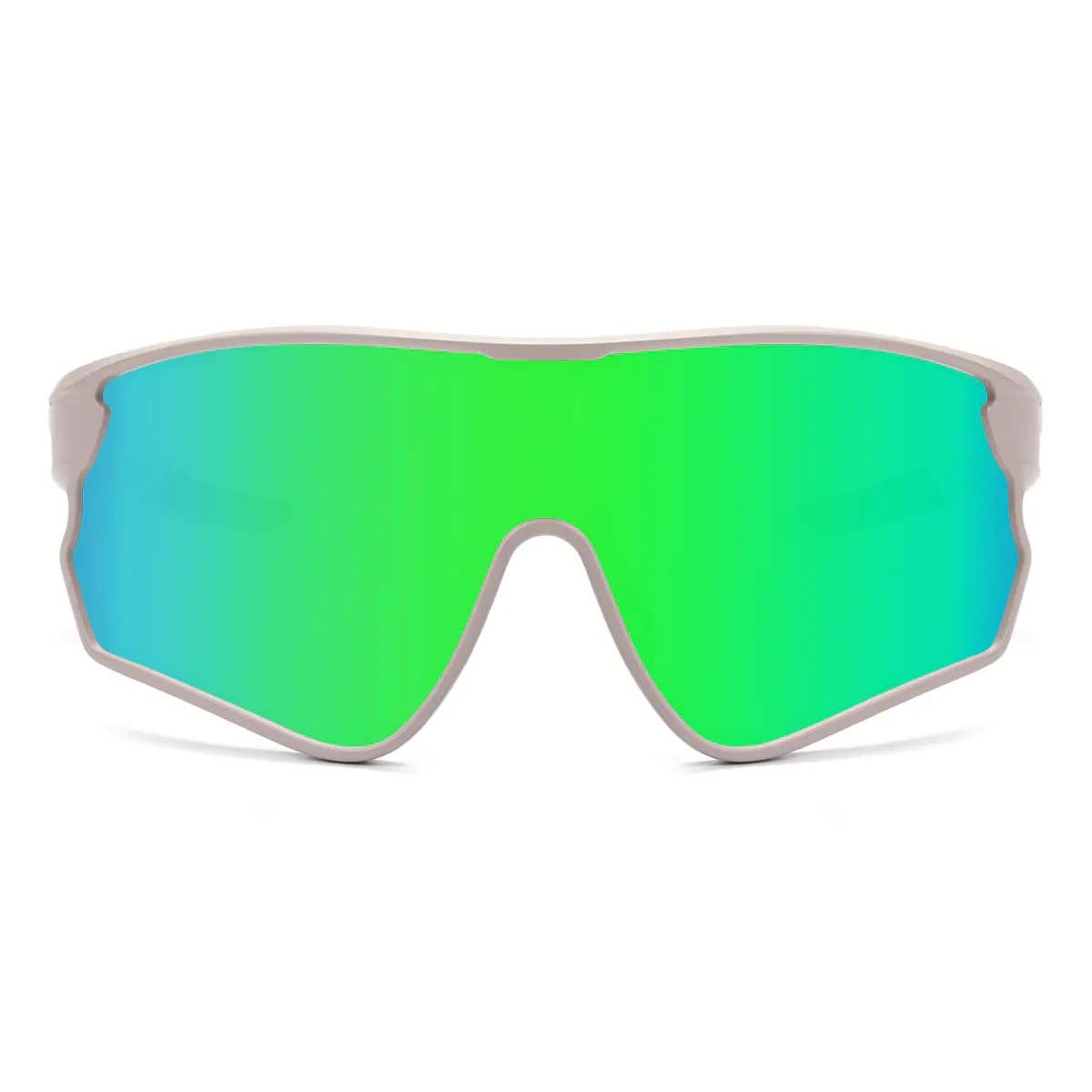 Photochromic Iridescent Green Cycling Eyeglasses