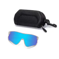 Photochromic Iridescent Blue Sport Eyeglasses