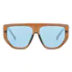 Geometric Transparent Brown Sunglasses