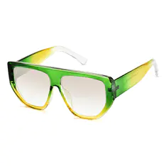 Geometric Gradient Green/Yellow Sunglasses