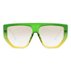 Geometric Gradient Green/Yellow Sunglasses