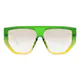 Geometric Gradient Green/Yellow Sunglasses