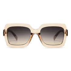 Rectangle Transparent Brown Sunglasses