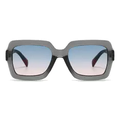 Rectangle Transparent Gray Sunglasses