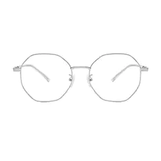 Geometric Silver Eyeglasses