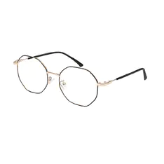 Geometric Black Gold Eyeglasses
