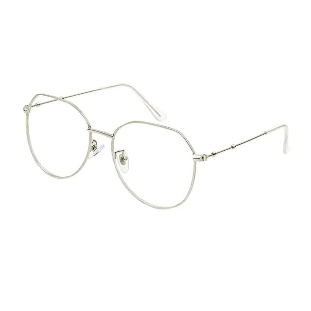 Geometric Silver Eyeglasses