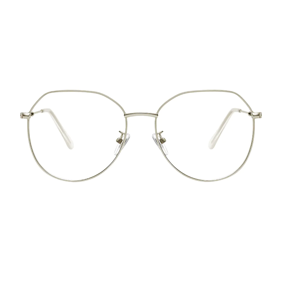 Geometric Silver Eyeglasses