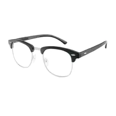 Browline Black/Silver Eyeglasses