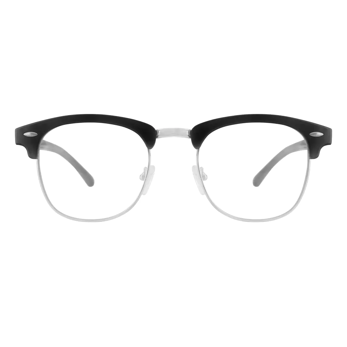 Browline Black/Silver Eyeglasses