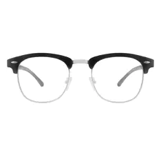 Browline Black/Silver Eyeglasses