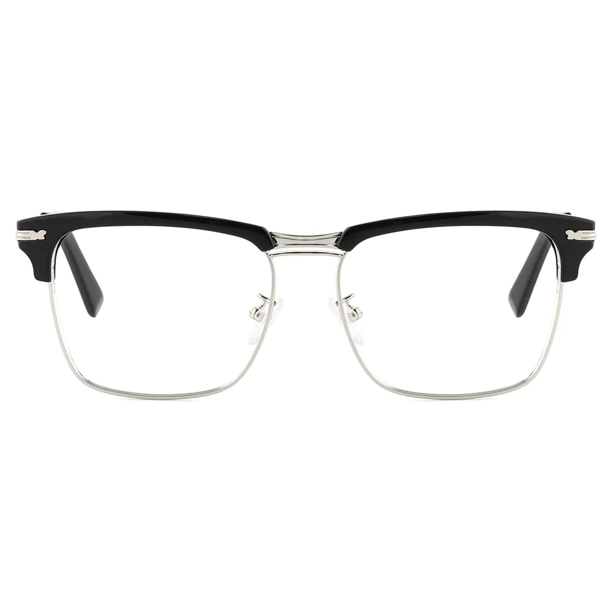 Browline Black/Silver Eyeglasses
