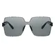 Geometric Transparent Gray Sunglasses