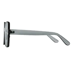 Geometric Transparent Gray Sunglasses