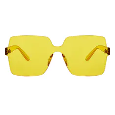 Geometric Transparent Yellow Sunglasses