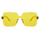Geometric Transparent Yellow Sunglasses