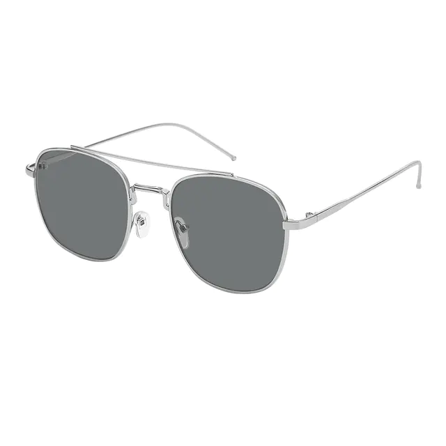 Square Silver Sunglasses