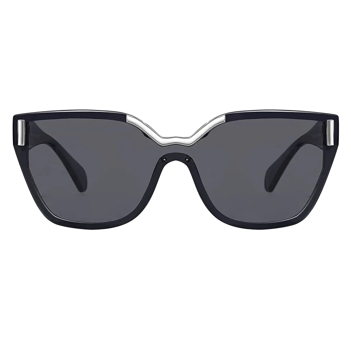Geometric Transparent Black Sunglasses