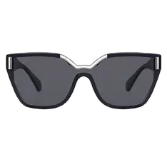 Geometric Transparent Black Sunglasses