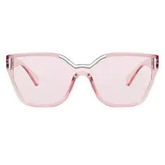 Geometric Transparent Pink Sunglasses