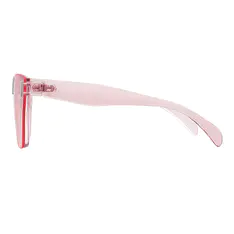 Geometric Transparent Pink Sunglasses