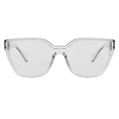 Geometric Transparent Gray Sunglasses