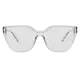 Geometric Transparent Gray Sunglasses