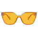 Geometric Transparent Orange Sunglasses
