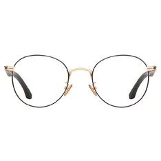 Round Black Gold Eyeglasses