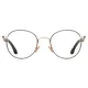 Round Black Gold Eyeglasses