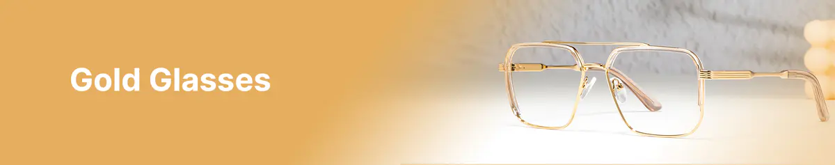 Gold Glasses - Vintage Metal Frames For Men & Women