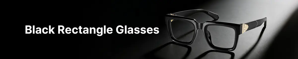 High Quality Black Rectangle Frame Glasses: Perfect Eyeglasses for Men & Women | EFE