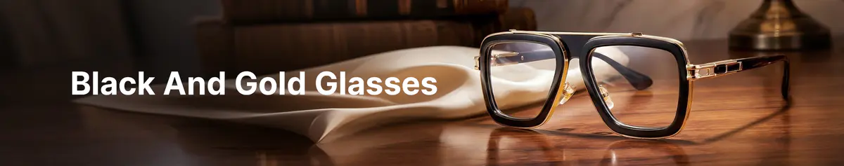 Best Black And Gold Frame Eyeglasses | Classic Fashion | Affordable | Sale | EFE