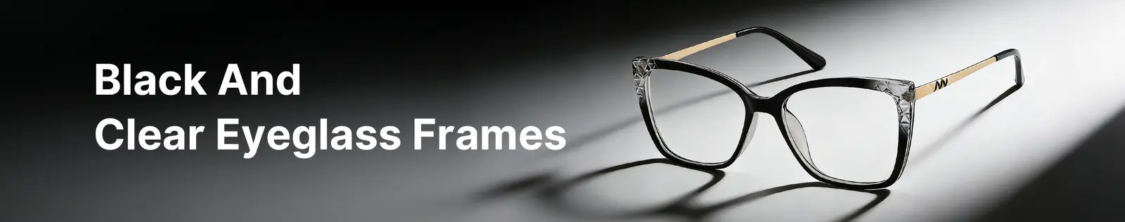 Stylish Black and Clear Frame Eyeglasses Online