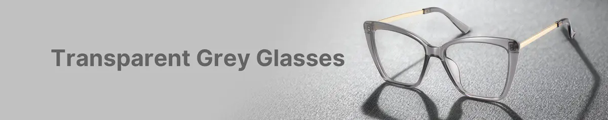Transparent Grey Glasses - Chic for All Skin Tones Online